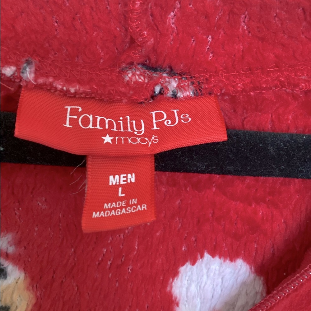 Macy*S | Men’s/Unisex | Onesies Christmas Pajamas | Size L | Color Red View 4